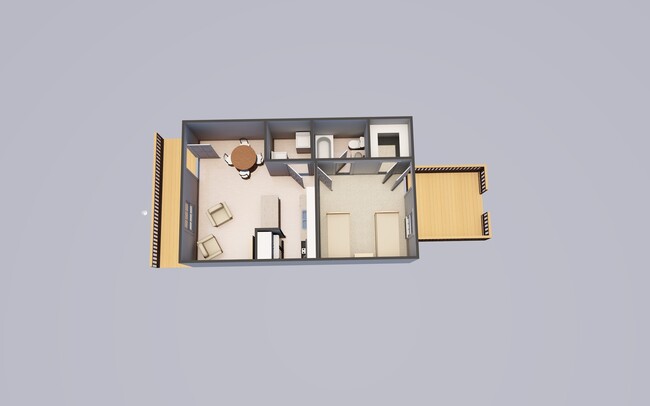 Door Room Layout - Lander Place Apartments- 611 Highland Park Dr