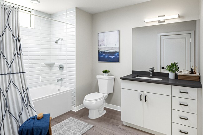 The View Floor Plan Bathroom - Canyon Terrace Apartments