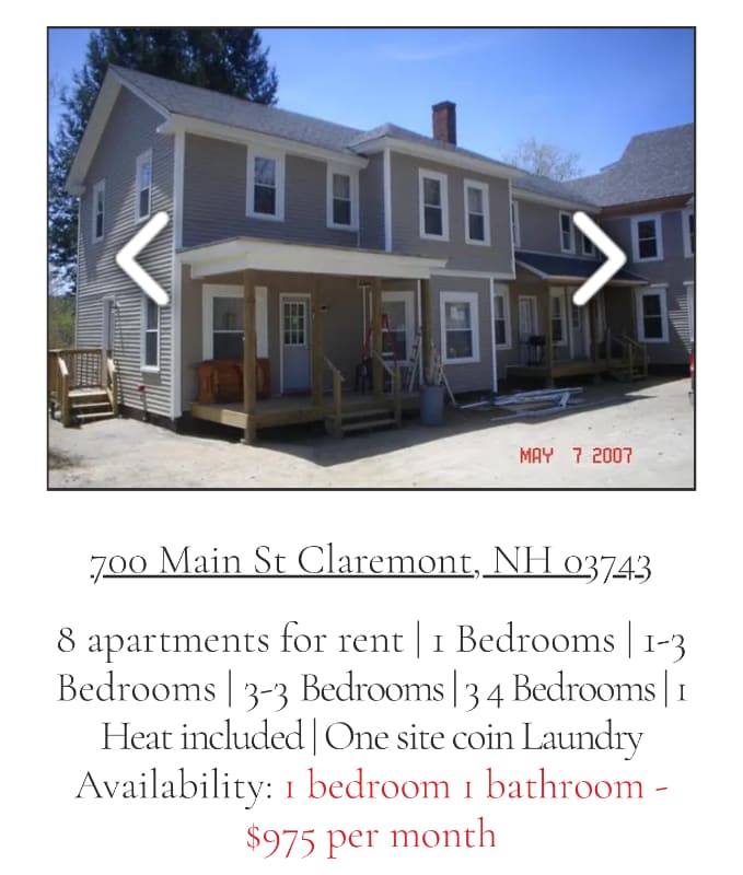 700 Main St Unit 2, Claremont, NH 03743 Room for Rent in Claremont
