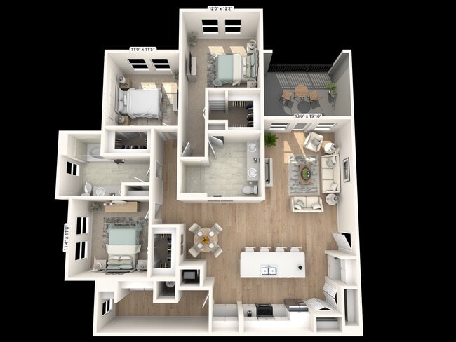 The Nickols 3 Bedroom/2 Bathroom - Arbours at Cocoa Landing