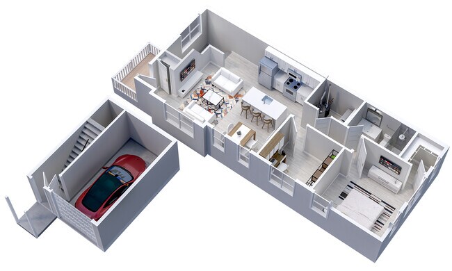1 dormitorio con estudio - Erie Ridge Townhomes