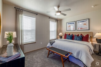 2BR, 1BA - 1,105SF - Primary Bedroom - Milestone at Mission Ridge