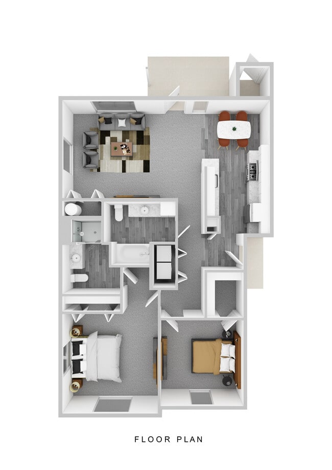 2 Bed, 2 Bath (Large) Floorplan - LIBERTY CREST APARTMENTS