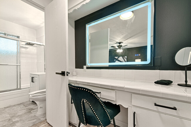 Large Vanity with LED Mirror - CityPlace BNB