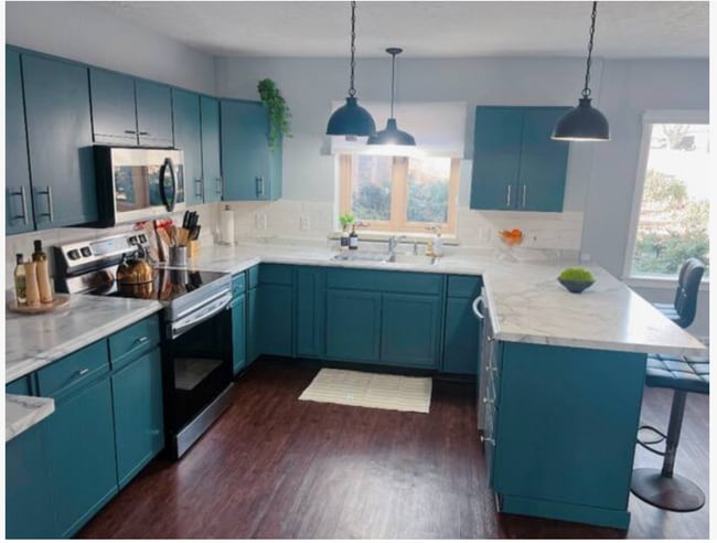 Kitchen staged - 332 N Delaware Ave