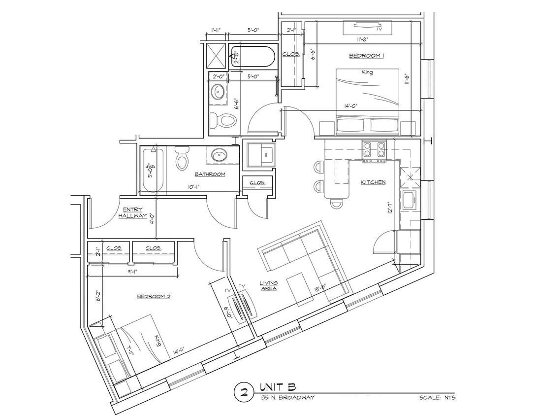 4B Floor Plan - 35 Broadway