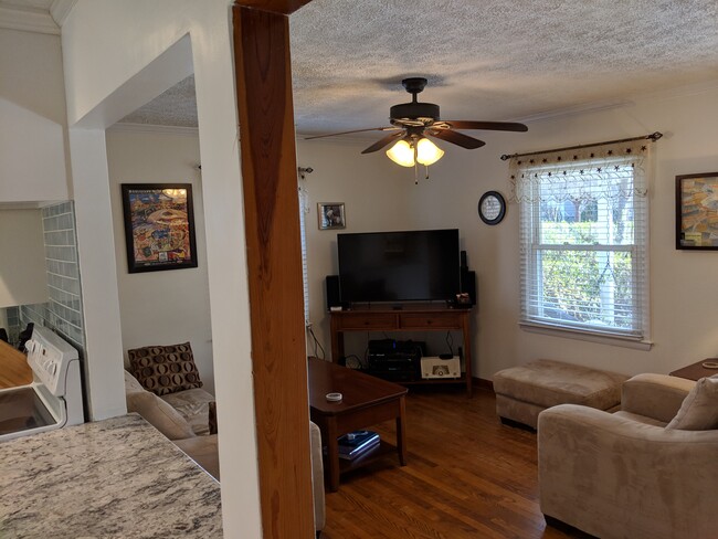 Living room with hardwood floors - 117 Monte Vista Ave