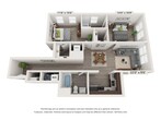 461- 844 sqft - 2 bed/2bath  