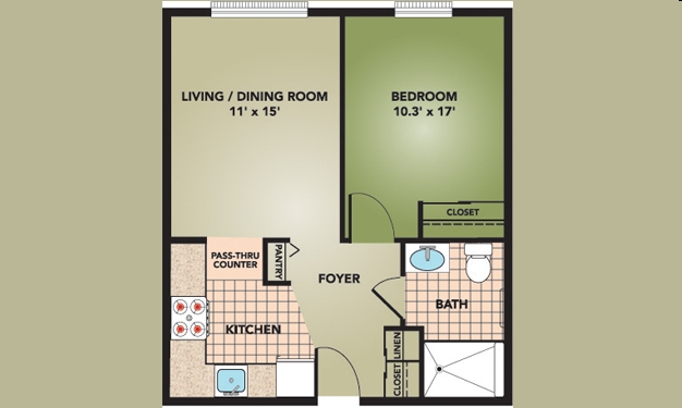 1HAB/1BA - Annunciation Terrace