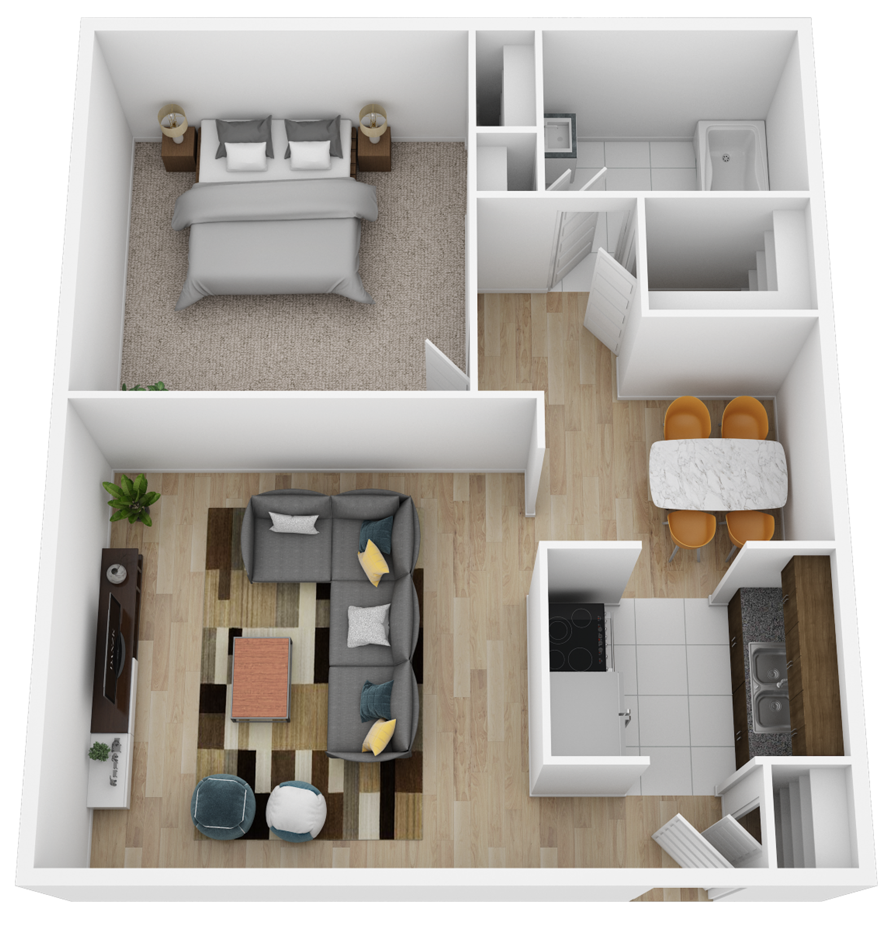 North Moreland Courts Apartments – 1x1 - 645 Sqft