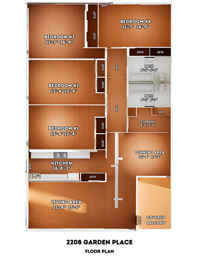 Floor Plan - 2208 Garden Pl