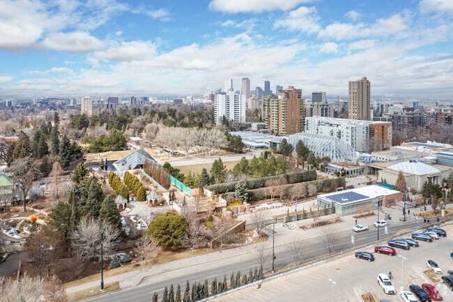 An overview of the Denver Botanic Gardens.
