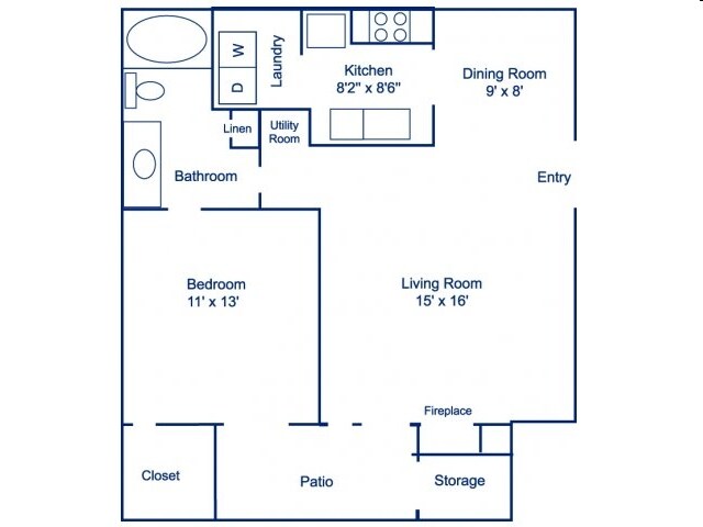 1BR/1BA - Hollis 7601