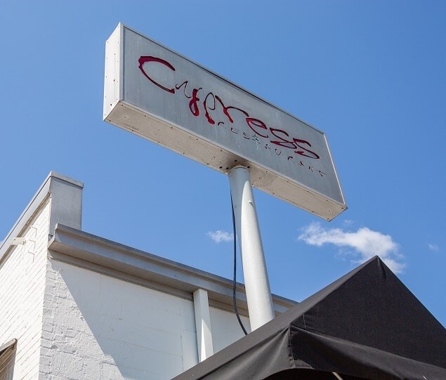 The locally-owned Cypress Restaurant is a neighborhood favorite