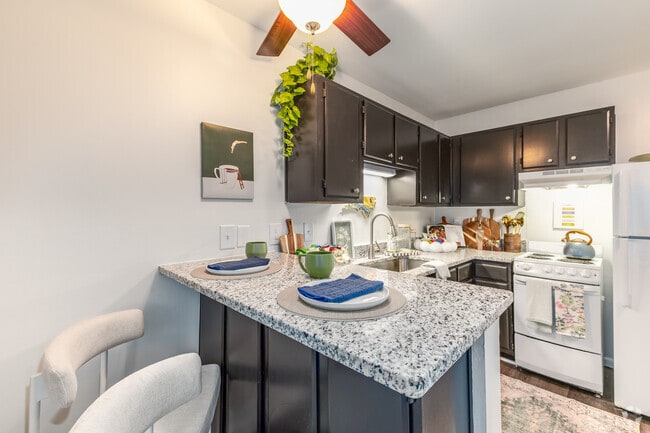 1BR, 1BA - 540SF - Kitchen - Wilmington Commons Apartments