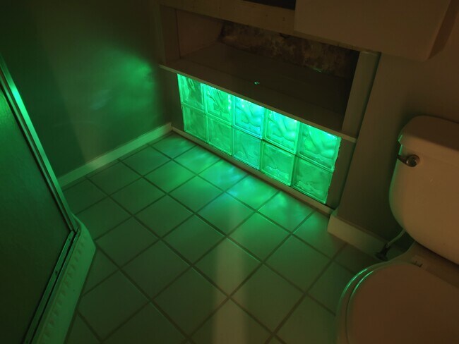 Back-lit light in the bathroom - 14 Ballard St