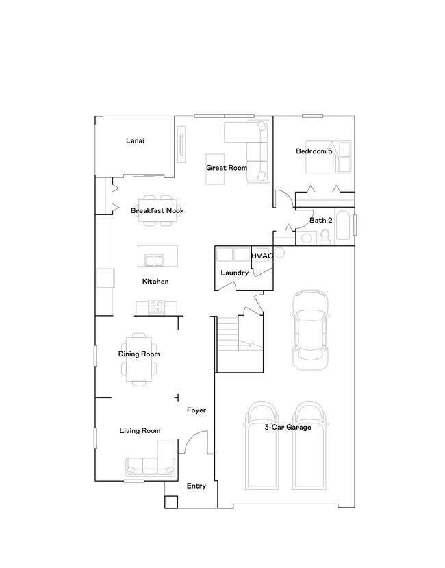 Plano de planta del nivel 1 - 2340 Feather Brook Ln
