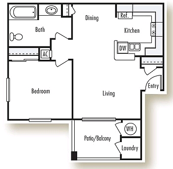 1HAB/1BA - Hurley Creek Senior Apartments