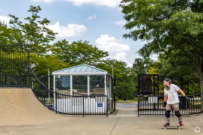 Olney Manor Recreational Park boast a massive concrete skatepark, open to everyone.