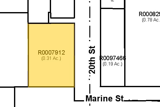 Mapa de la parcela - 1503-1513 20th St