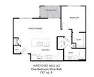 1BR 1BA (747 SF)