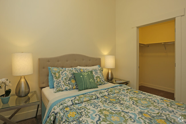 Bedroom with Closet - West Station Apartments