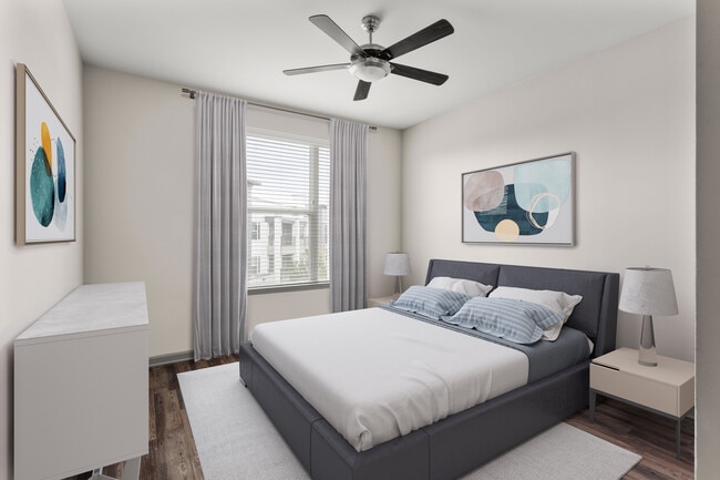 Wake up refreshed in a peaceful bedroom. - 1760 Apartments