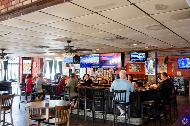 The bar at 33 Speakeasy Grill is a popular lunch option in Cheektowaga.