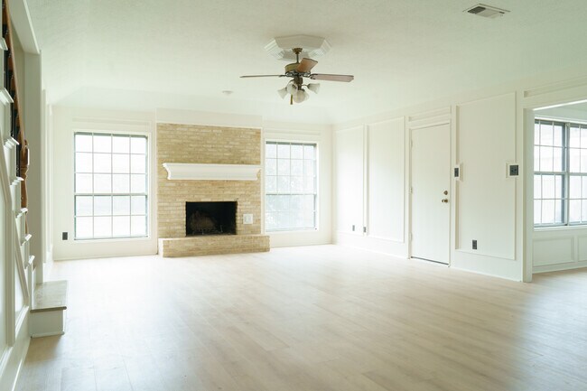 Living room with fireplace - 1034 Barkston Dr