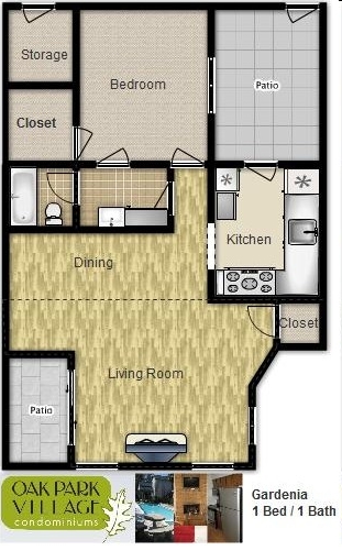 1BR/1BA - Oak Park Village Condominiums