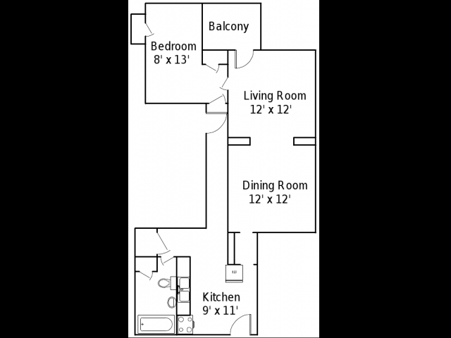 4 Room 1 Bedroom - Parkview Apartments