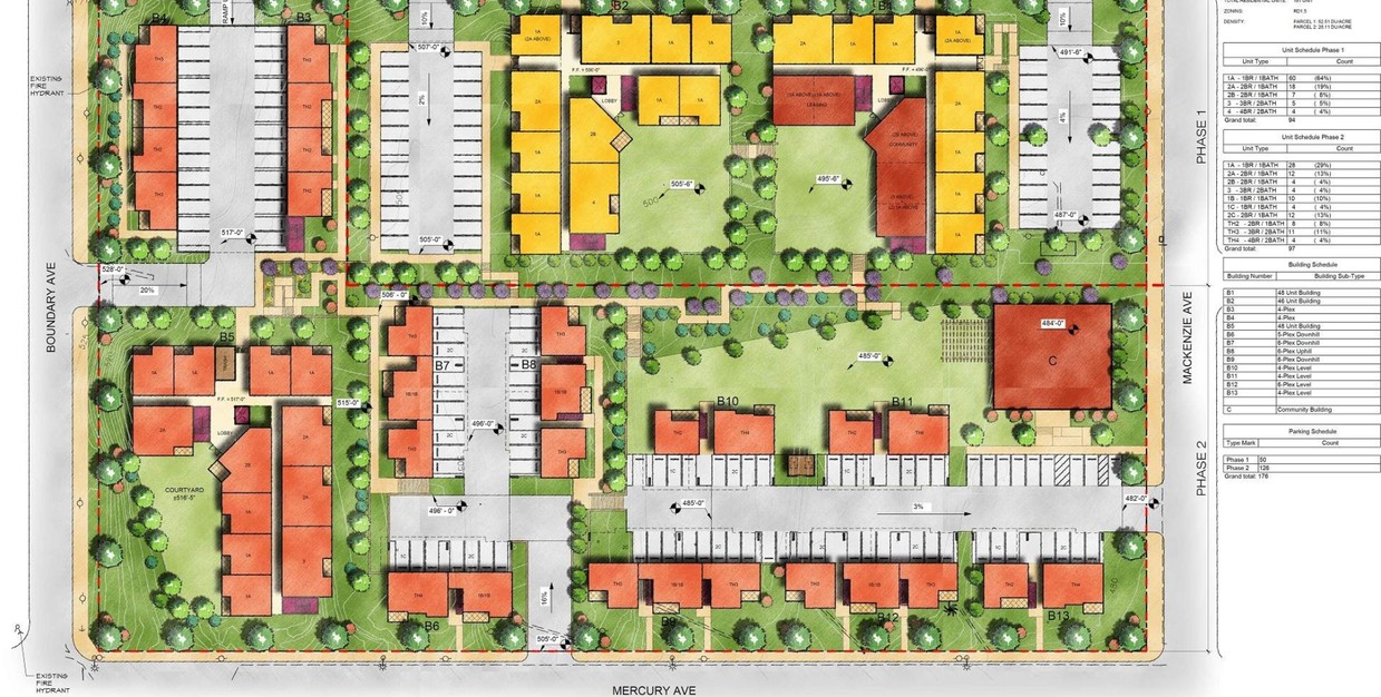 Site Plan - Rose Hill Courts Redevelopment