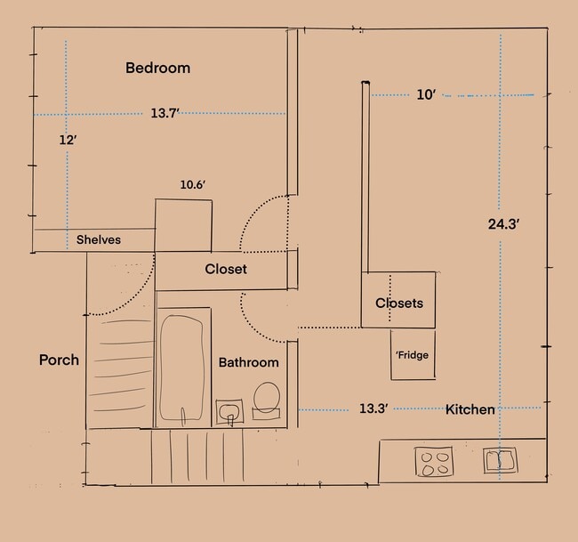 Apartment Layout - 481 Meigs St