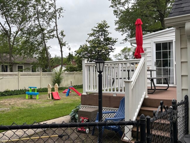 Backyard and deck - 173 Lincoln Blvd