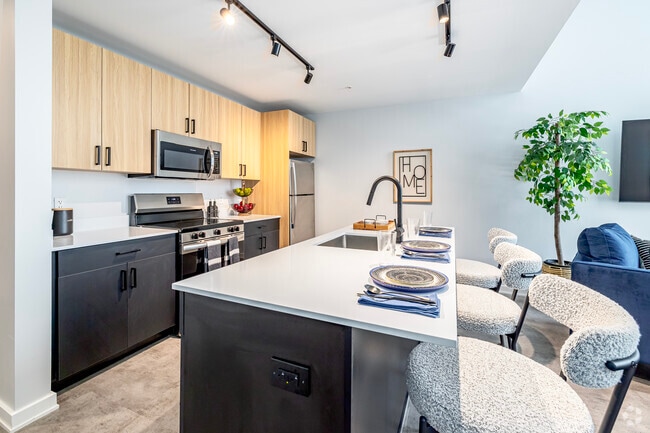 1BR, 1.5BA - 1002SF - Kitchen - The George
