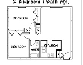 2HAB/1BA - Greenwood Apartments