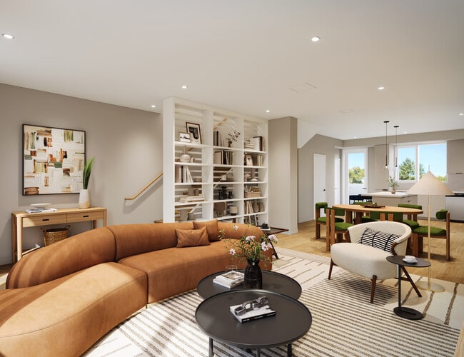 Signature Collection I 4-Bedroom Townhome with built-in bookcase (Rendering) - Avalon Pleasanton