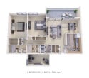 2 Bedroom 2 Bath Den