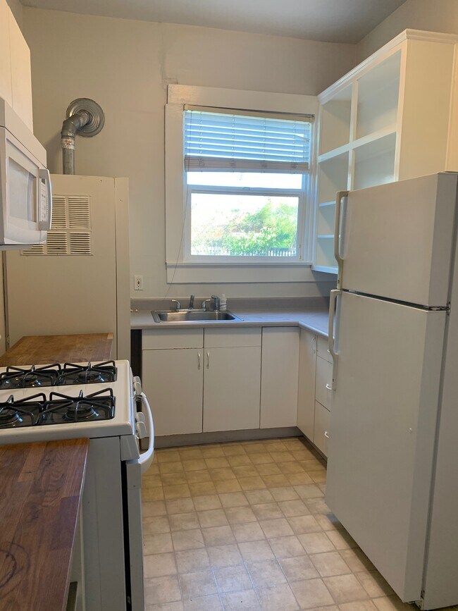 Spacious kitchen, gas stove - 311 Lakeville St