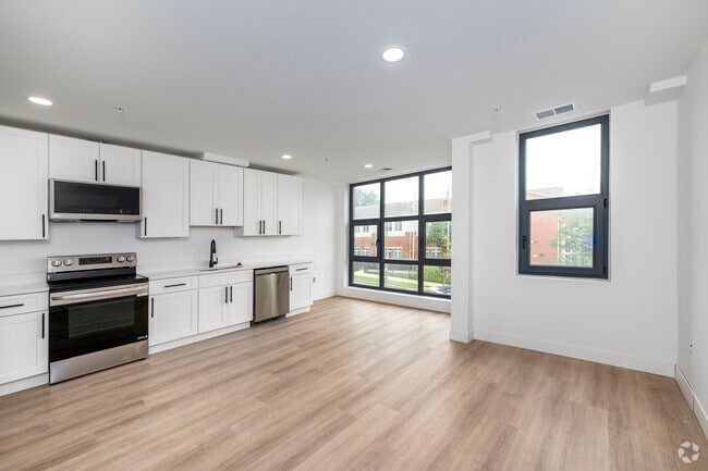 2BR, 1BA – 798SF - Living Room/Kitchen - 5702-5708 Georgia Ave NW