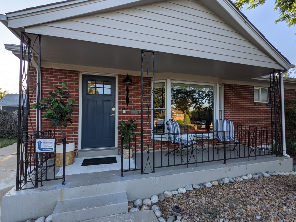 Private front entrance with keypad entry & Ring doorbell with patio - 10461 Pennsylvania St