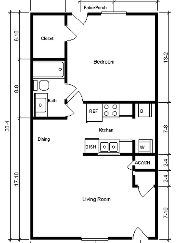 1HAB/1BA - Cedar Creek Apartments