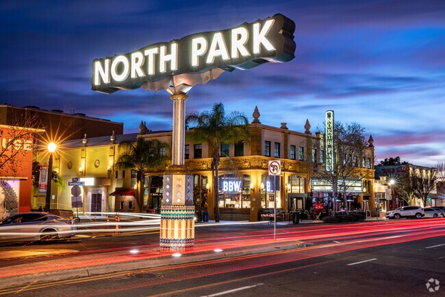 Nightlife in North Park is very active with a high concentration of bars.