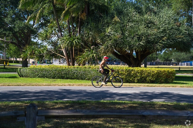 Bike around the scenic paths of Holiday Park in Wilton Manors.