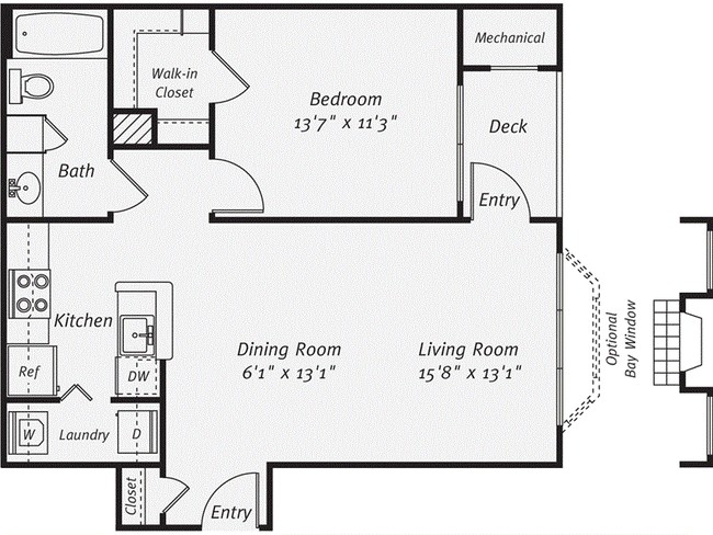 1BR/1BA - eaves Wilmington West