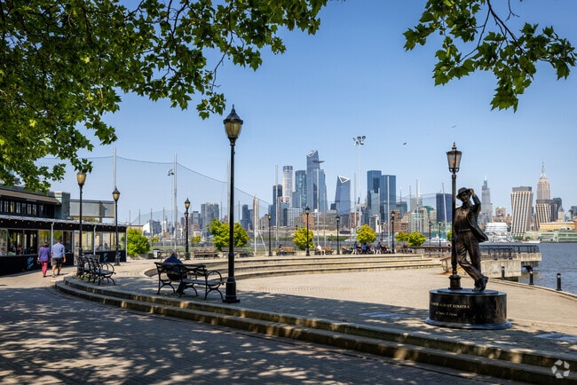 Sinatra Park offers a range of recreational amenities, green spaces, and views in Boken, NJ.