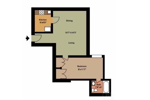 Plano del apartamento - 1900 Columbia Pike