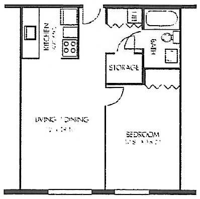 1BR/1BA - Washington Plaza Apartments