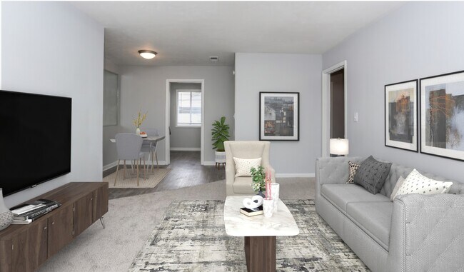 Sala de estar - Overlook at Midtown Apartments
