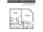 1 Bed 1 Bath Plaza East